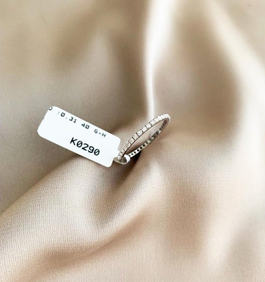 Inel din aur alb cu diamant de 0,31 ct