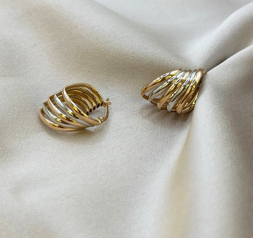 Серьги из розового золота