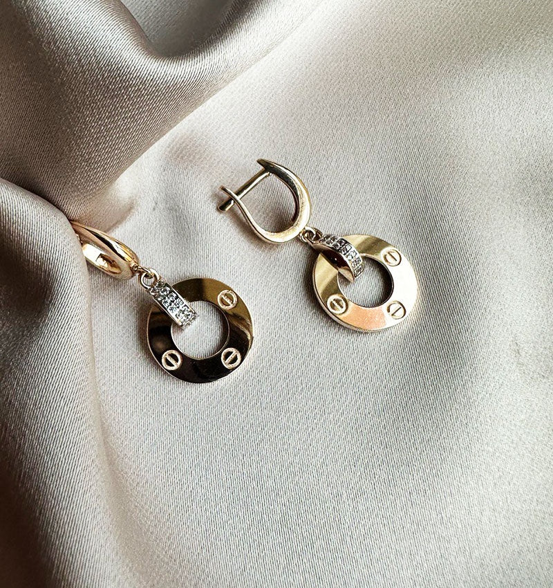 Серьги из розового золота