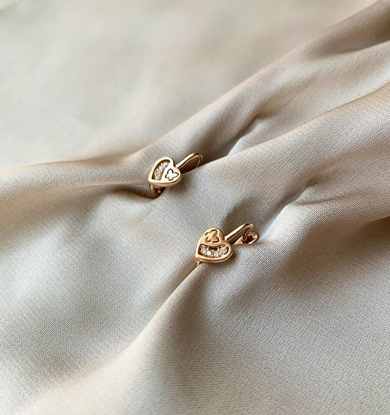 Серьги из розового золота