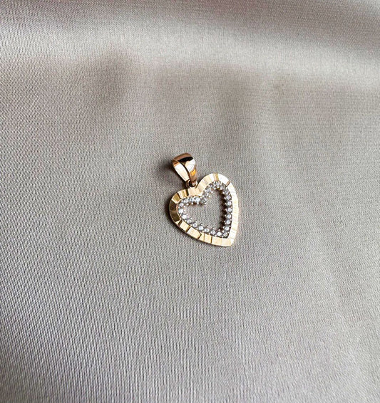 Rose gold pendant with zircon