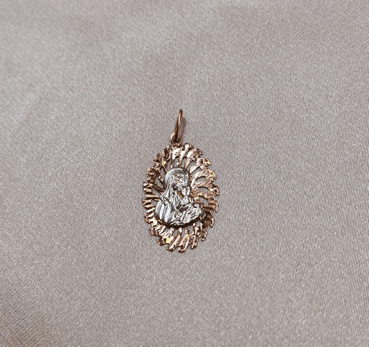 Крестик из розового золота