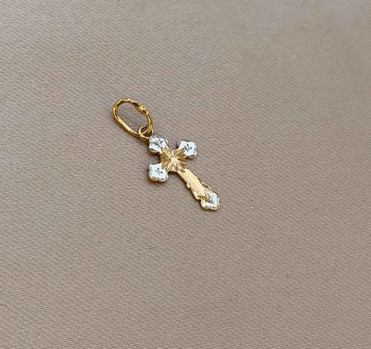 Крестик из розового золота