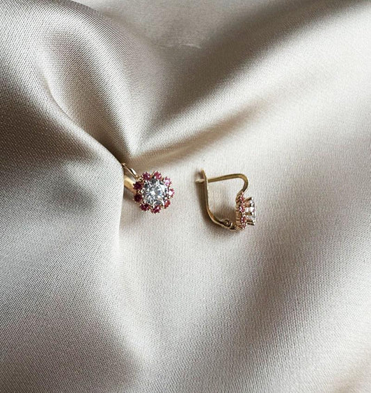 Серьги из розового золота