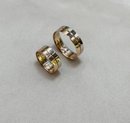 Обручальные кольца из розового золота