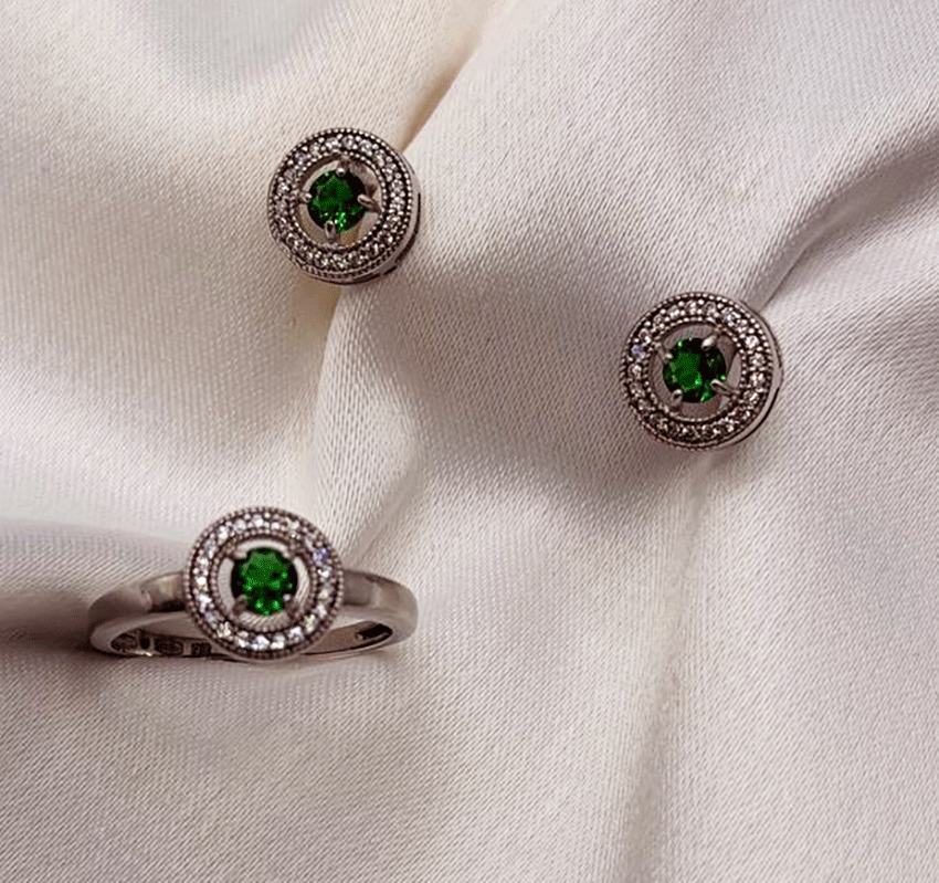 Сет из серебра с цирконом