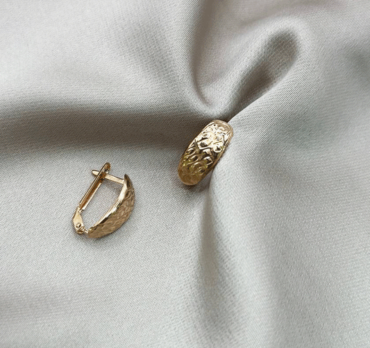 Серьги из розового золота