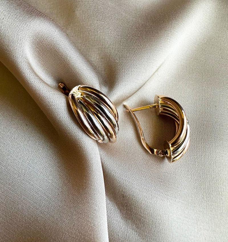 Серьги из розового золота
