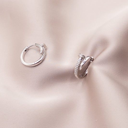 Silver set with zircon