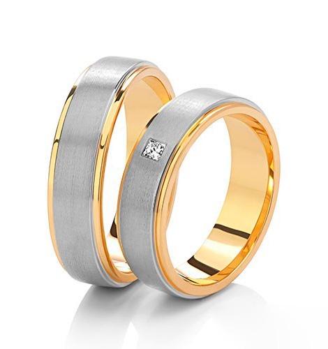 Wedding rings made of White gold|Rose gold|Yellow gold with zircon