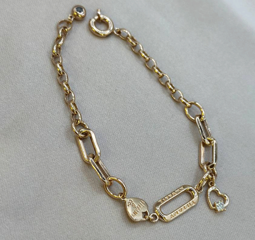 Brățară din aur roz cu zirconiu