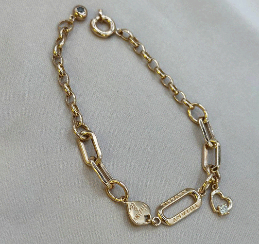 Brățară din aur roz cu zirconiu