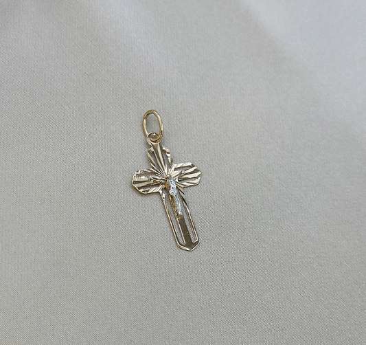 Крестик из розового золота