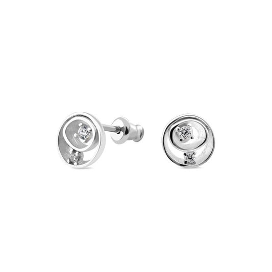 Серьги из серебра с цирконом