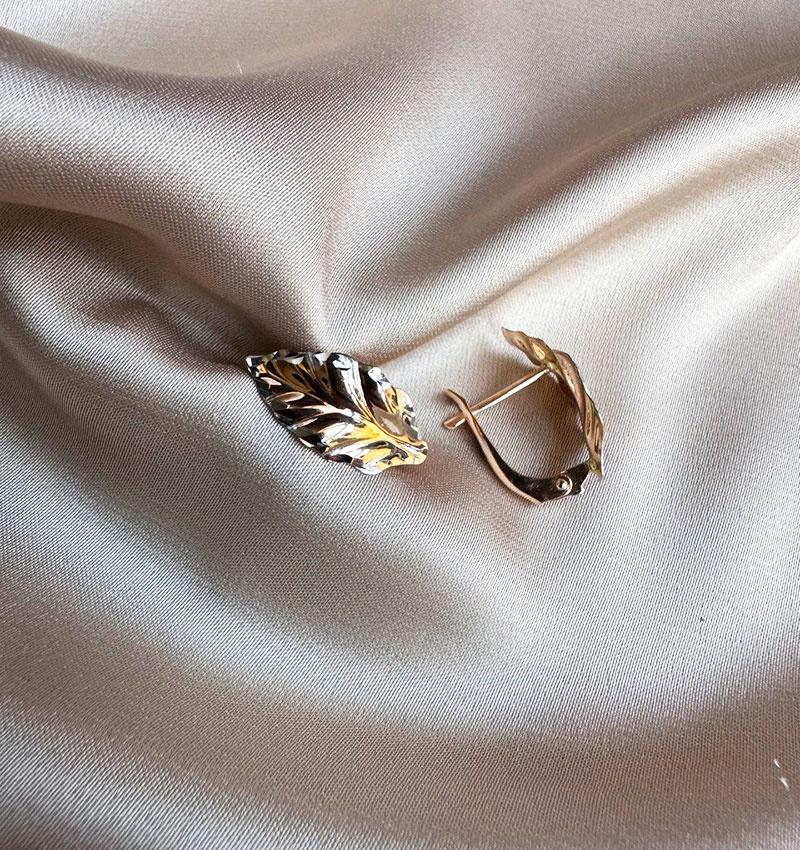 Серьги из розового золота