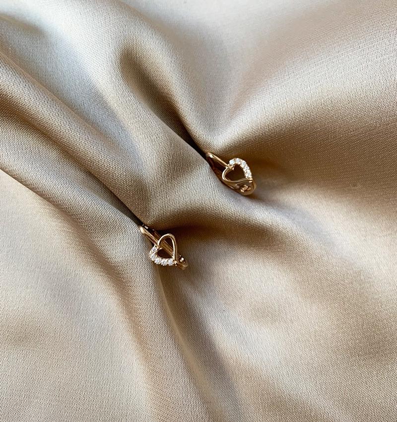 Серьги из розового золота