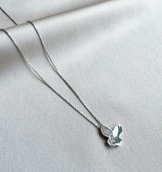 Colier din aur alb cu zirconiu