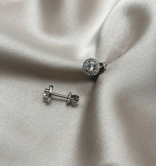 Серьги из белого золота