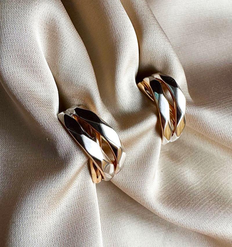 Серьги из розового золота