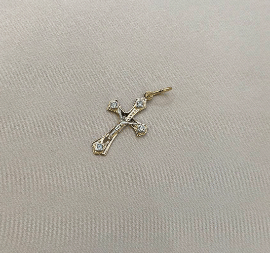 Cruce din aur roz