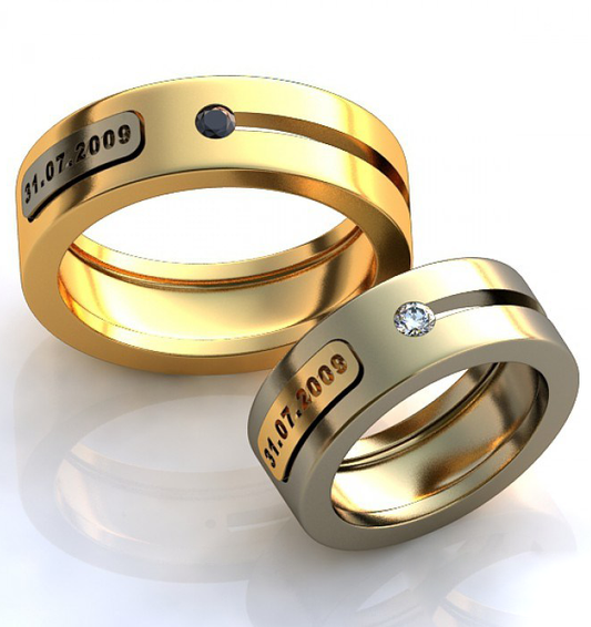 Wedding Rings in White Gold|Rose Gold|Yellow Gold