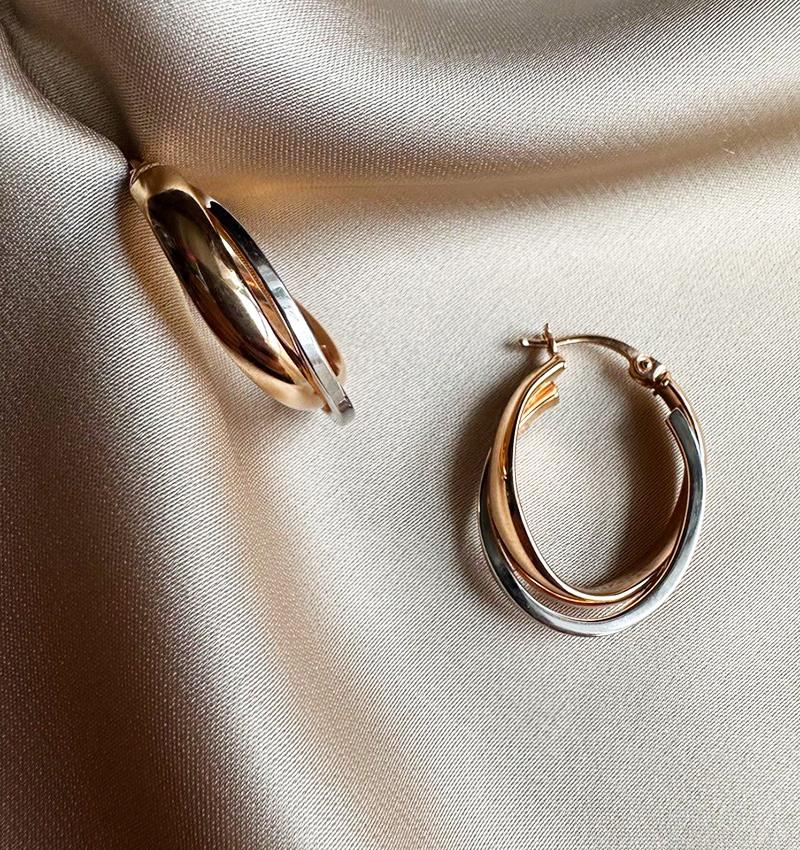 Серьги из розового золота