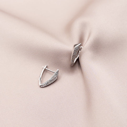 Серьги из серебра с цирконом