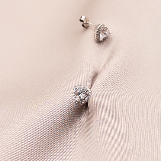 Серьги из серебра с цирконом