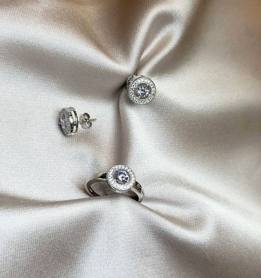 Сет из серебра с цирконом