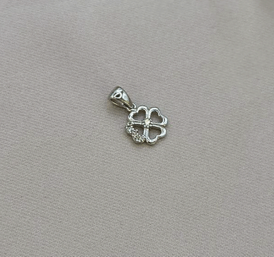 Pandantiv din aur alb cu zirconiu