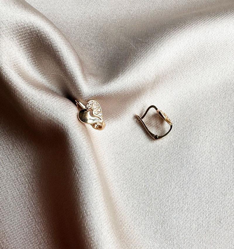 Серьги из розового золота