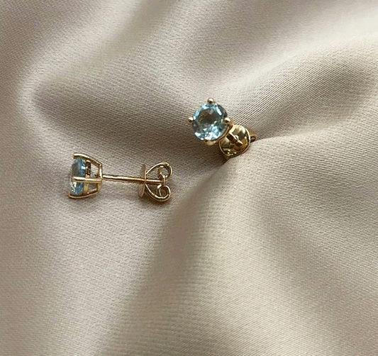 Cercei din aur cu zircon