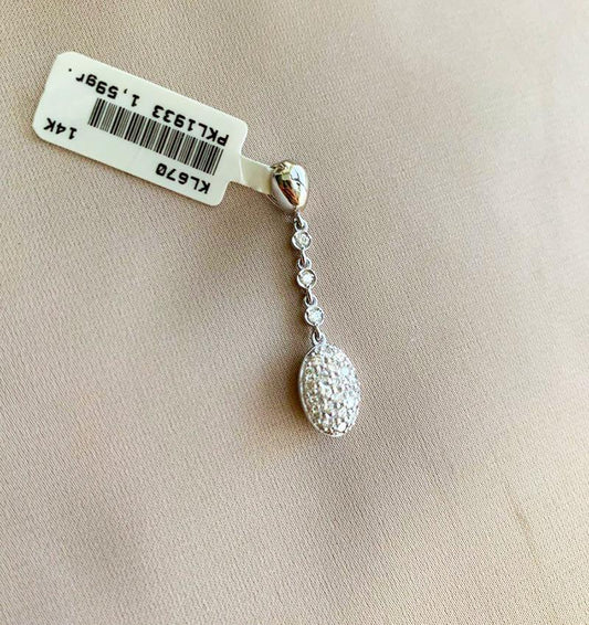 White gold pendant with a 0.34ct diamond