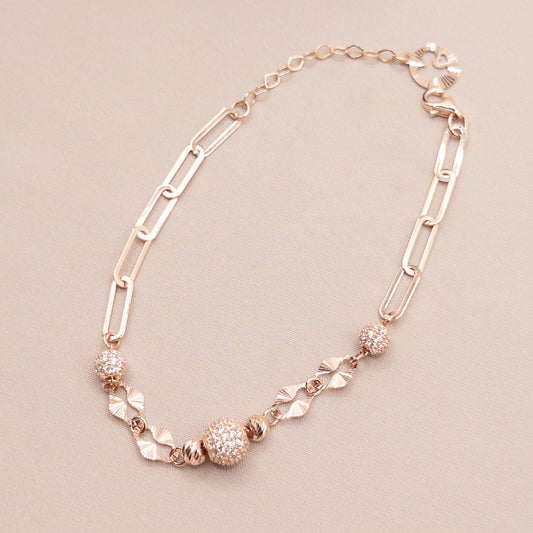 White gold bracelet with zircon