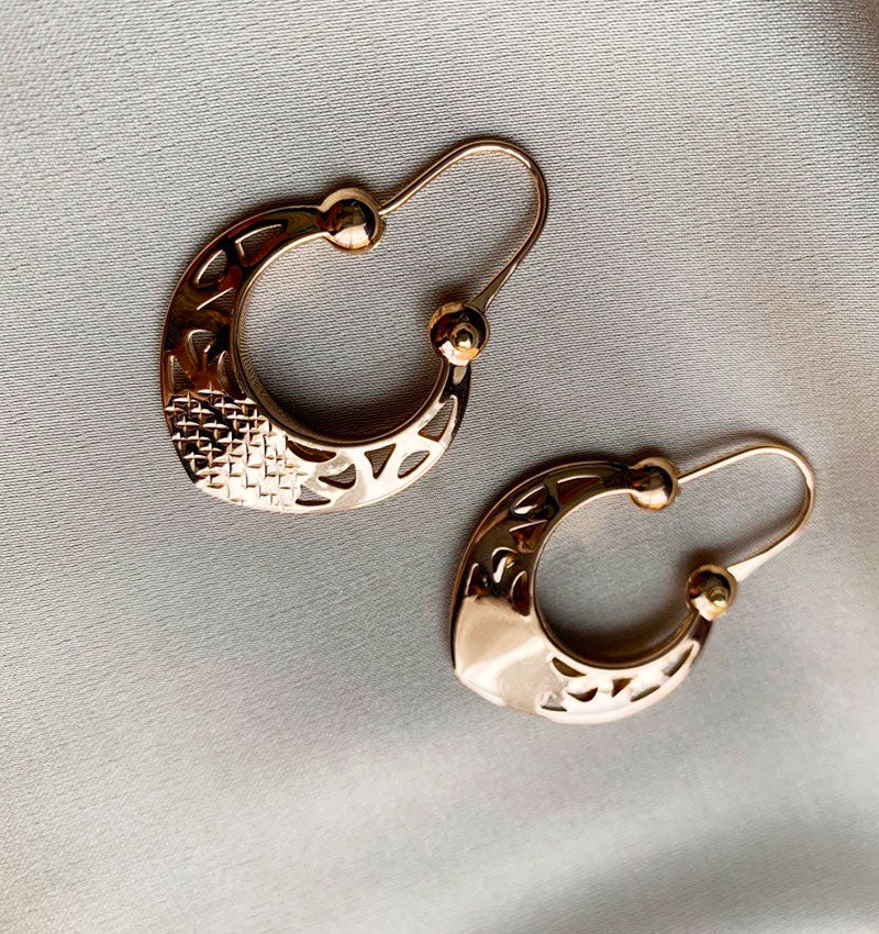 Серьги из розового золота