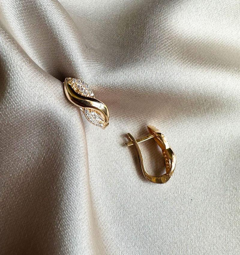 Серьги из розового золота