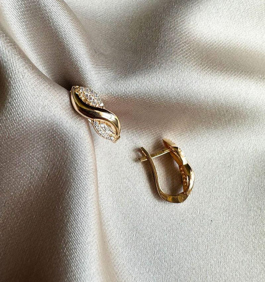 Серьги из розового золота