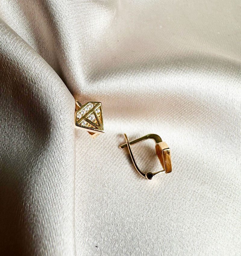 Серьги из розового золота