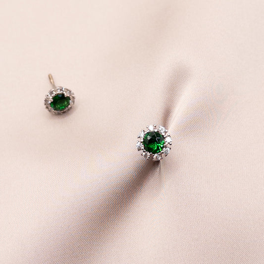 Серьги из серебра с цирконом