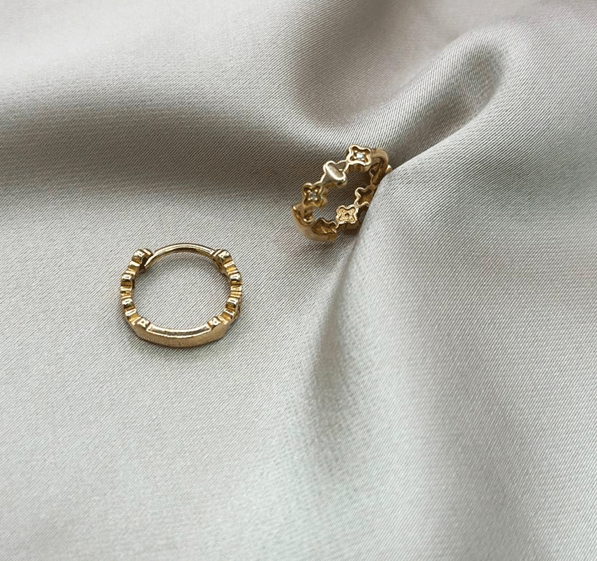 Серьги из розового золота