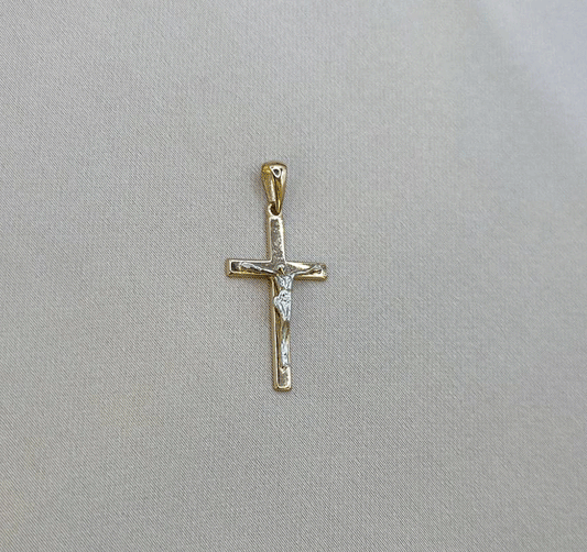 Cruce din aur roz