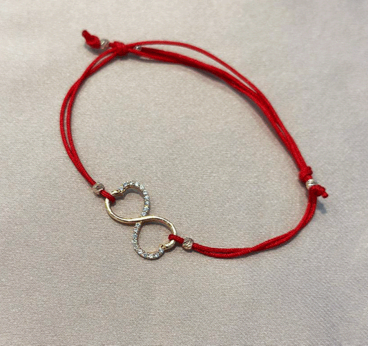 Rose gold bracelet with zircon