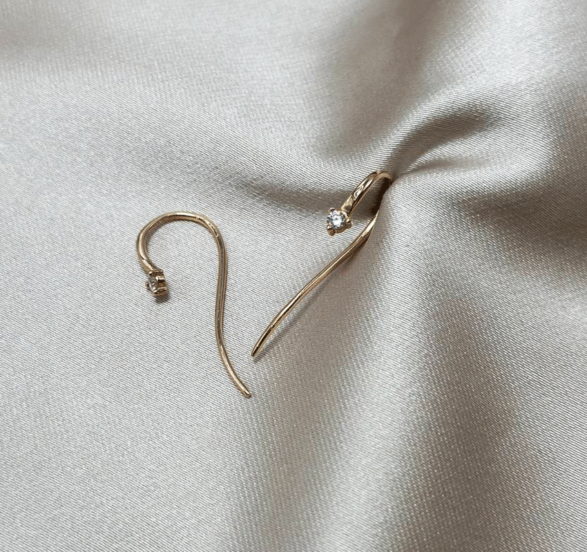 Серьги из розового золота