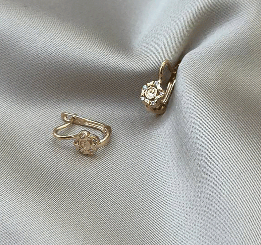 Серьги из розового золота