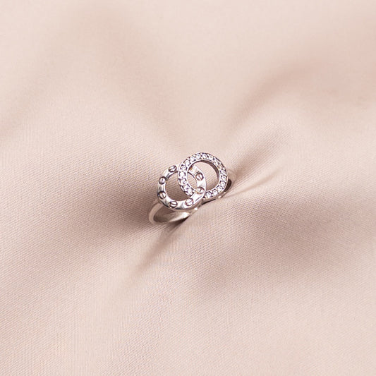 Silver ring with a cubic Zirconia