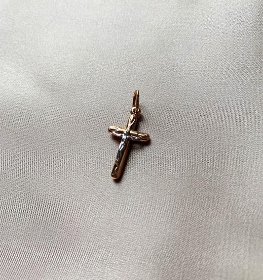 Cruce din aur roz