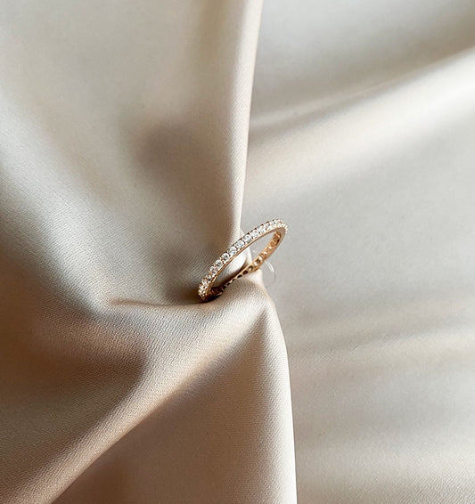 Inel din aur roz cu zirconiu