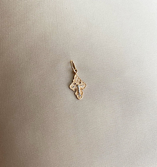 Крестик из розового золота