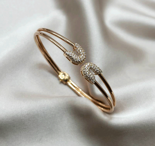 Brățară din aur roz cu zirconiu