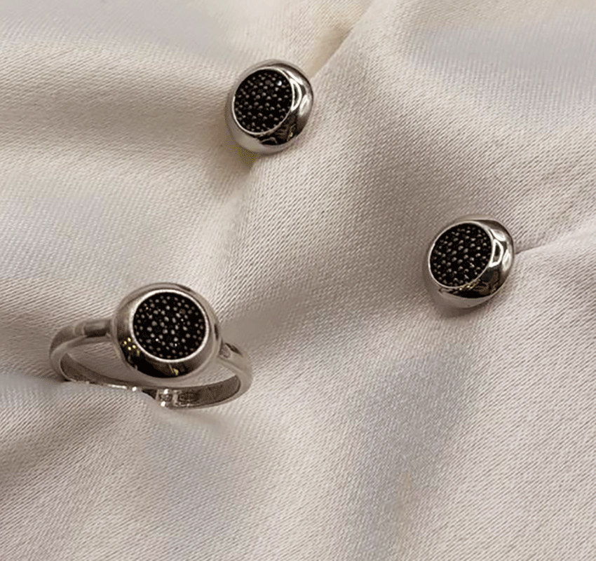 Сет из серебра с цирконом